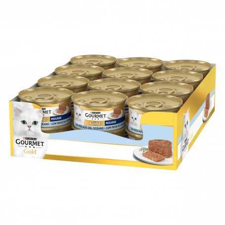 Purina Gourmet Gold Mousse, Fondant, Delicias Suculentas 85g