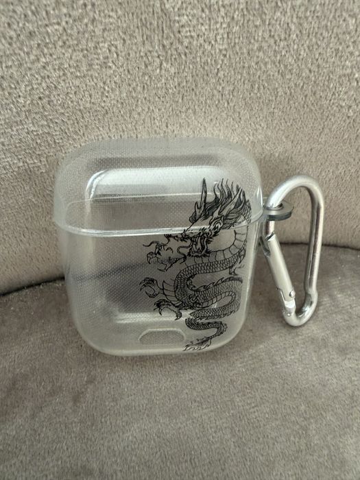 Przeźroczyste etui do AirPods 2 generacji z wzorem smoka