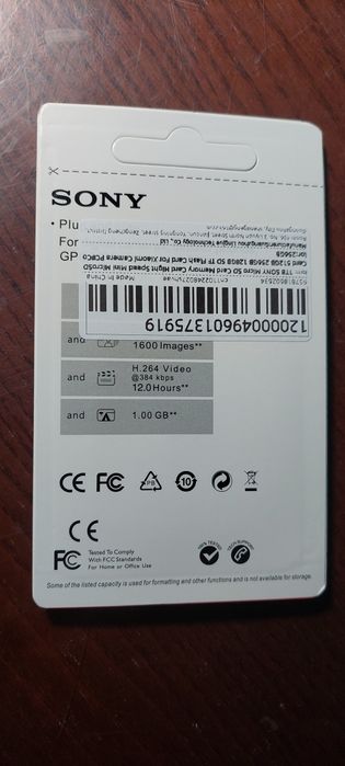 Карта памяти  Sony 256 Gb High speed micro sd memory card