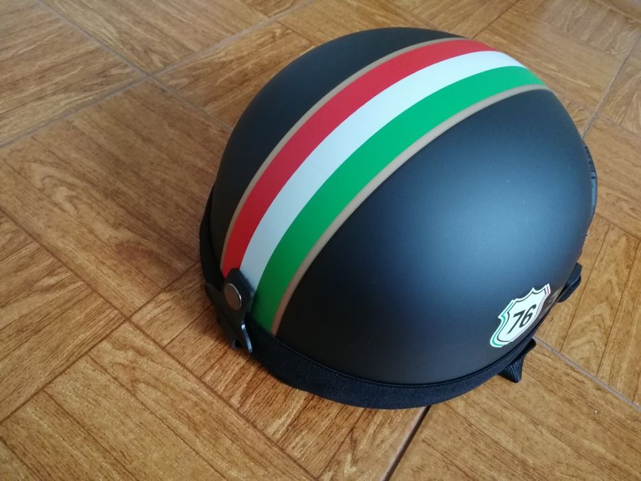 Capacete motard estilo vintage googles