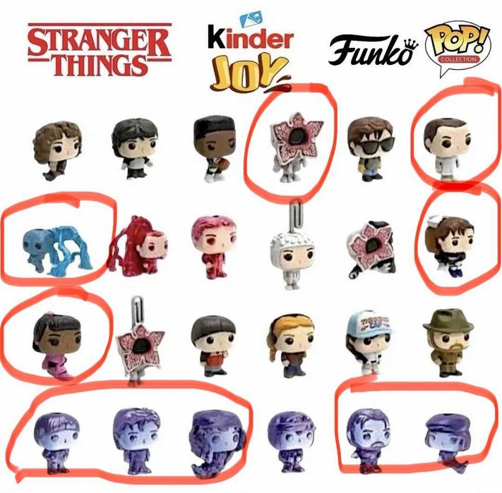 Фігурки кіндер kinder joy stranger things / дивні дива / ОСД ОБМІН