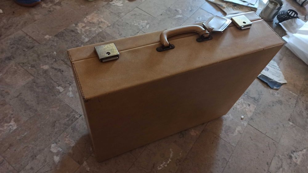 Mala de viagem Vintage em pele sintética