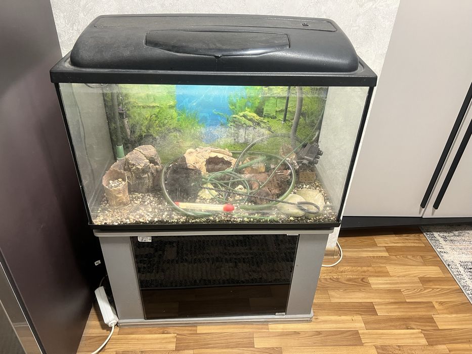 Акваріум 120 літрів з фільтром, ґрунтом, компрессором