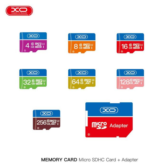 Karta Pamięci XO 64GB microSDXC kl.10 + Adapter Wysoka Wydajność