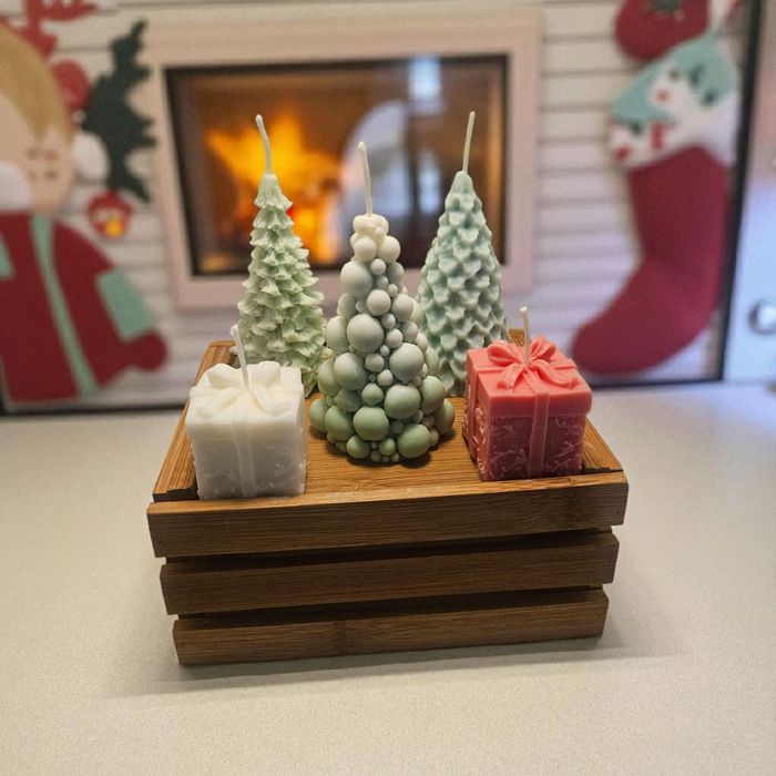 Świeczki sojowe świąteczne