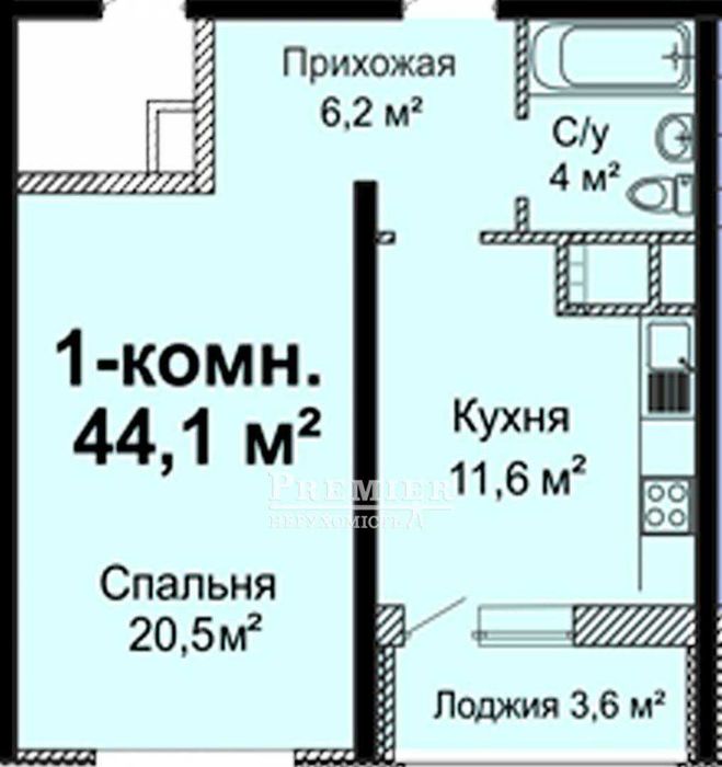 Продам 1-кімнатну квартиру 44 м² у ЖК Скай Сіті