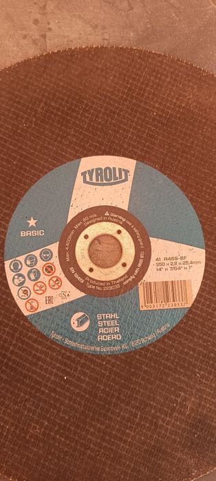 Disco  serra para corte de metal  Tyrolit  mm x 2,8x 25,4m