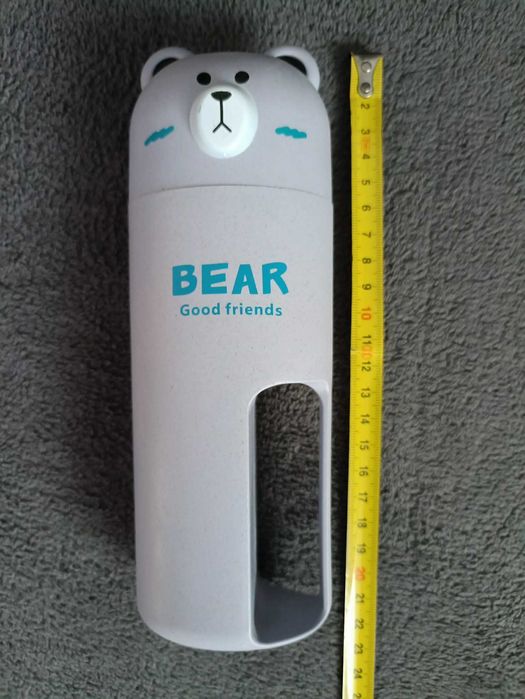 Zestaw podróżny do zębów – szczoteczki + kubek | Motyw misia | Travel
