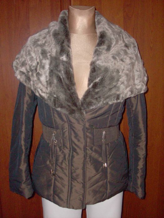 Kurtka futrzany kołnierz Zara R.38/40