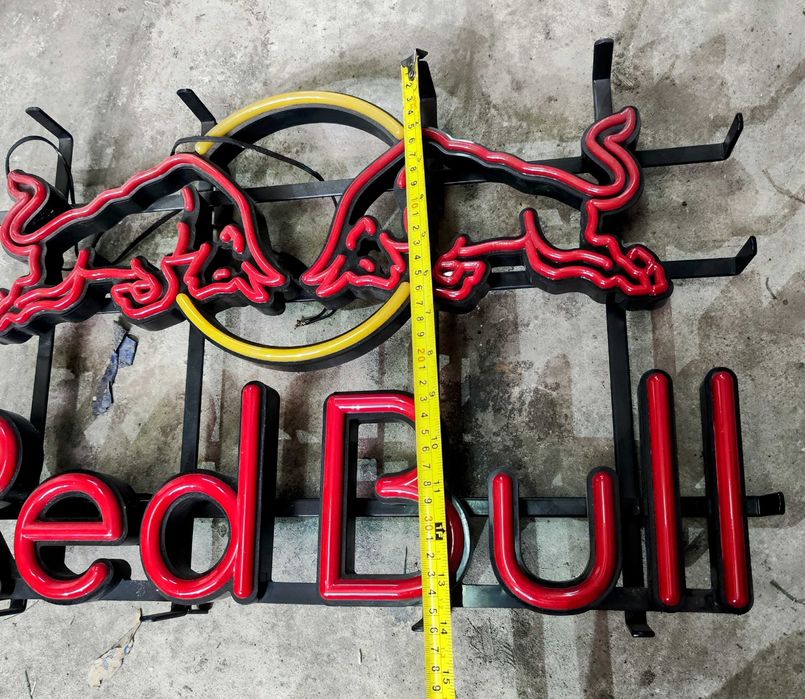 Неоновая LED red bull неон красная вывеска