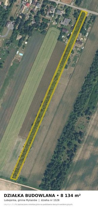 Działka budowlana 8134 m² Lubojenka - idealna pod dom lub inwestycję