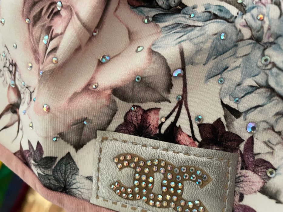 NOWY‼️ Komplet dziewczęcy czapka i komin rozmiar 50‼️ Kwiaty Premium‼️