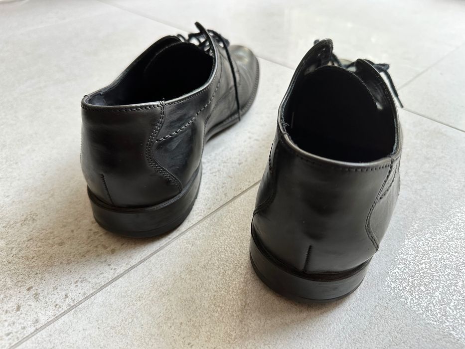 Buty męskie eleganckie czarne do garnituru perforowane Lloyd r 43