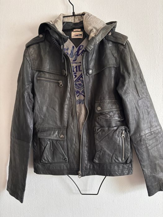 Skórzana kurtka ramoneska leather jacket kurtka wiosenna przejściowa