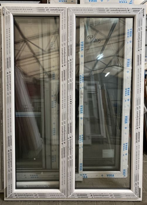 Okno tarasowe 2-skrzydłowe PCV, nowe, białe 146 x 205 i inne!!!