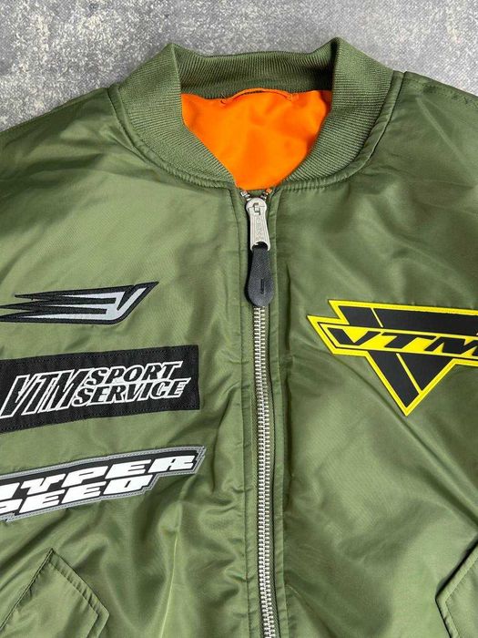 Бомбер Vetements Alpha Industries Edition курточка Green Bomber куртка
