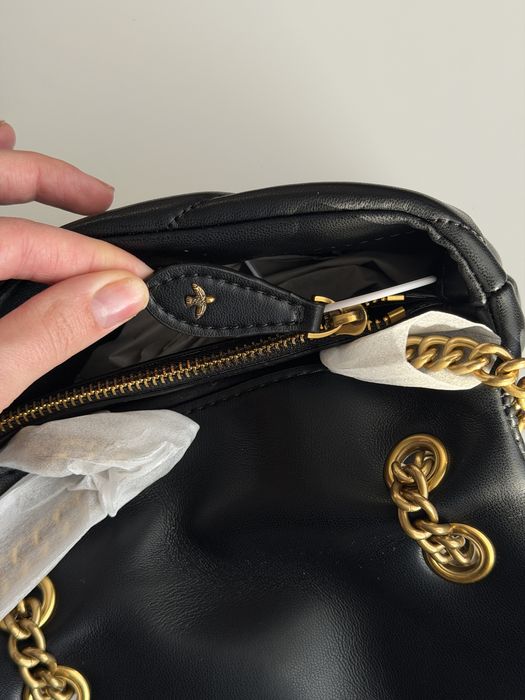 Сумка пуф Pinko, чорна сумка Pinko