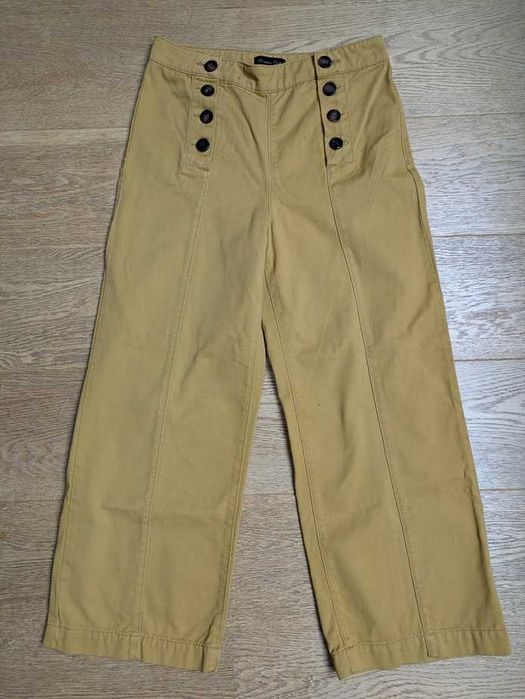 Massimo Dutti - musztardowe kuloty - rozm. M