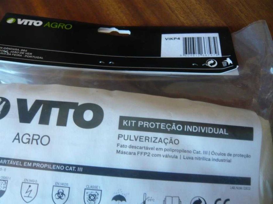 Kit pulverização proteção individual