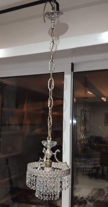 Candeeiro / Lustre de cristal vintage