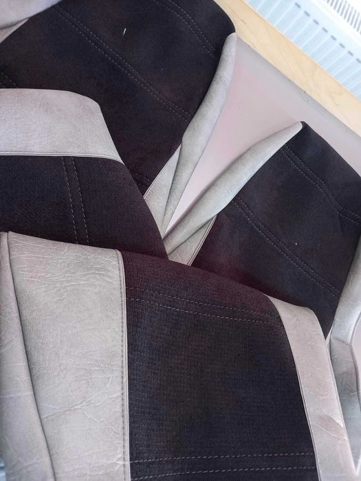 Pokrowce na siedzenia TIR z przeszyciem, ekoskóra MAMUT SCANIA+haft