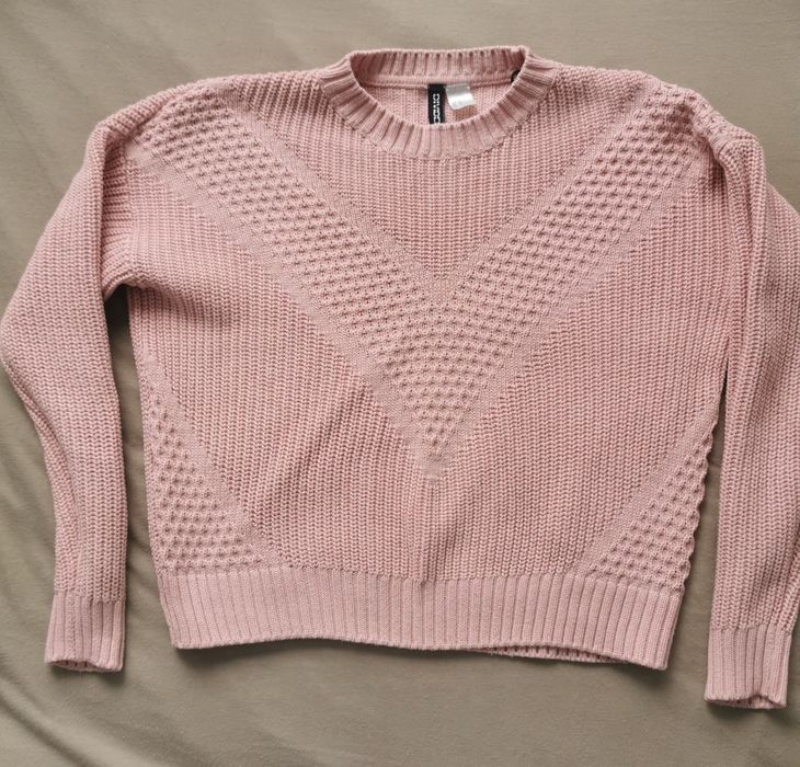Swetr damski pudrowy róż xs h&m