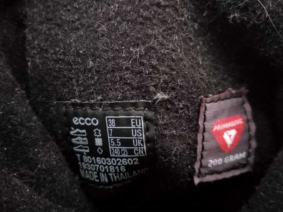 Ecco,primaloft,оригінал із натурального нубука, р. 37-37,5