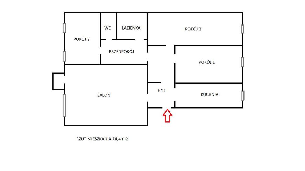 Mieszkanie 74,40 m2 Rzeszów ul. Miłocińska