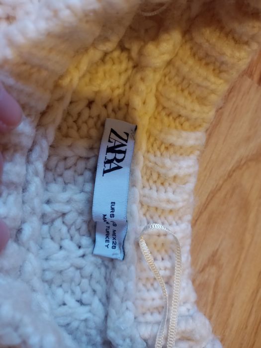 Zara sweter pudełkowy z wełną S/M