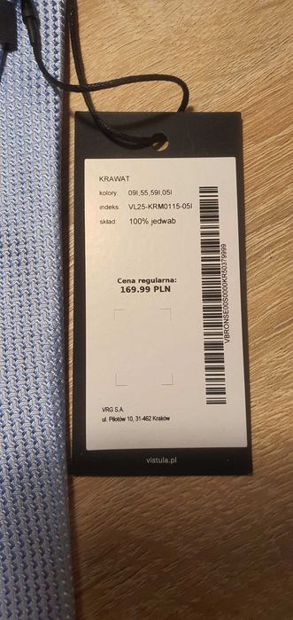Nowy krawat Vistula - błękitny