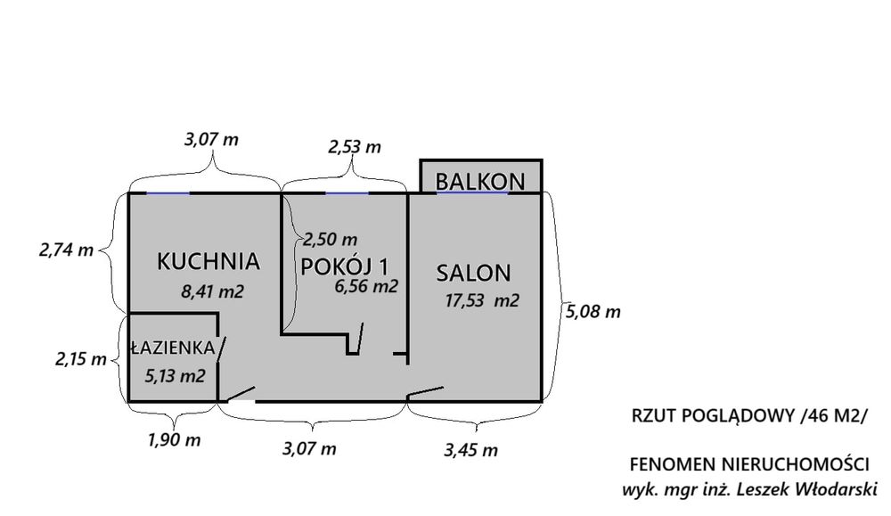 Mieszkanie  ul.Branstaettera w Tarnowie