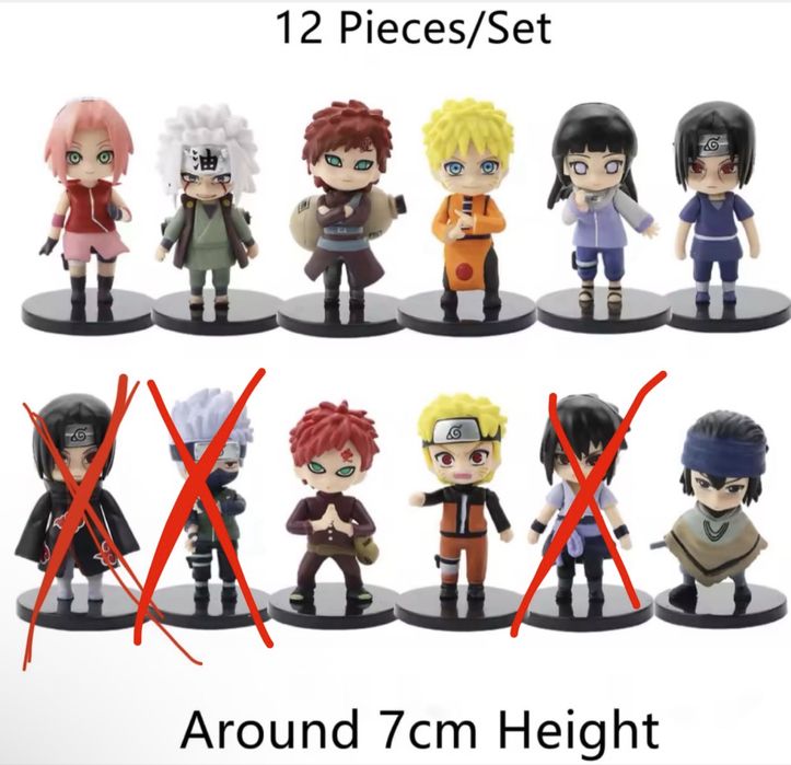 Аніме міні-фігурка Наруто Q Veri Village Figrine 7-8 см
