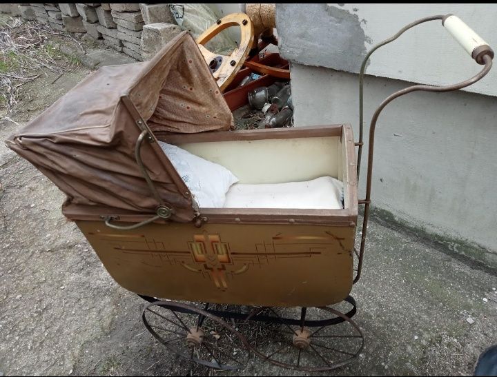 Stare wózki wózek XIX/XXw. Oryginały Antyki. Sygnowane