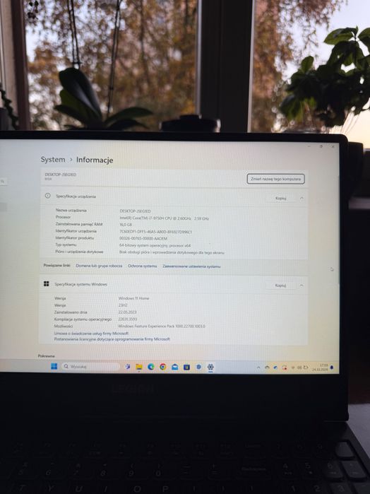 Laptop Lenovo Legion SSD 512 GB/ 16 GB ram/ GeForce GTX 1660 Ti