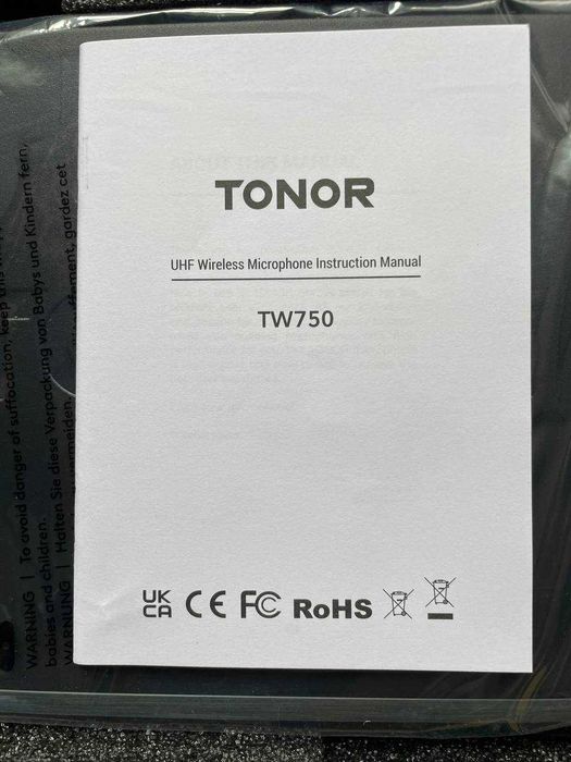 Mikrofony bezprzewodowe TONOR TW750 2x UHF LED mute 100 m 4066