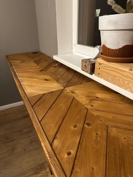 Blat sosnowy w jodełkę/biurko