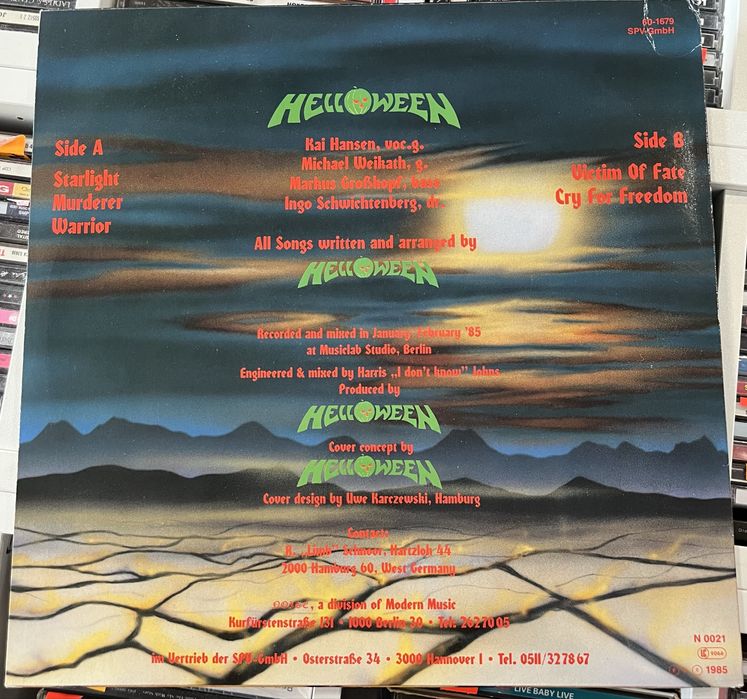 Helloween - Helloween (Winyl, Germany, 1985, NM, Mini Album, 12”)