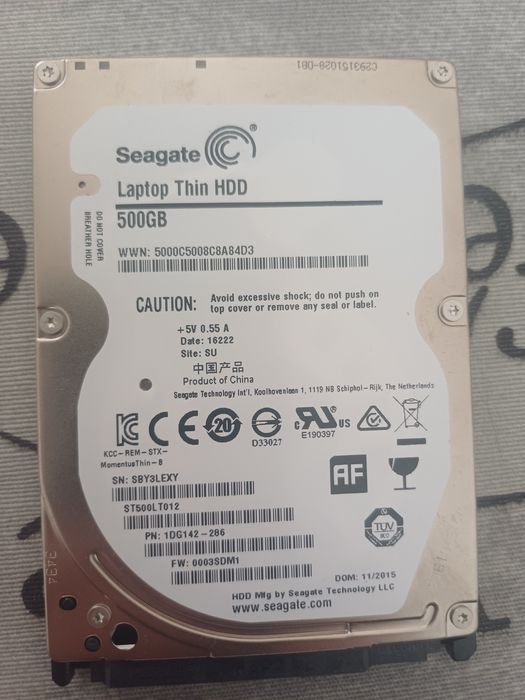 Disco sata 2,5 de 500gb