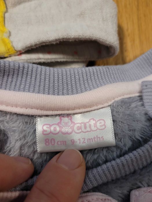 Zestaw: 2 szt bluzy, 1 szt. sweterek dla dziewczynki roz.80