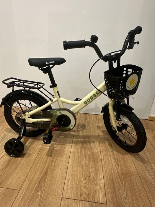 Rower dziecięcy 14 cali - beżowy, Glerc, nowy, w oryginalnym kartonie