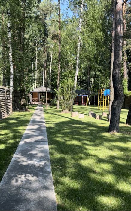 Будинок з теплим басейном в лісі