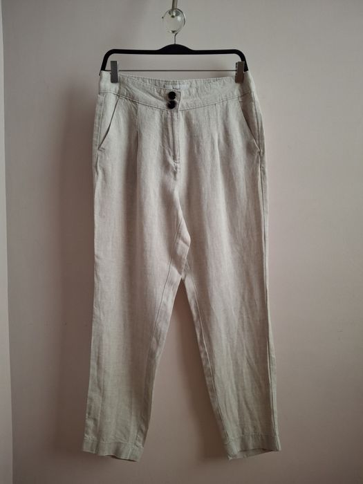 Штани бежеві натуральний льон р.L,Next