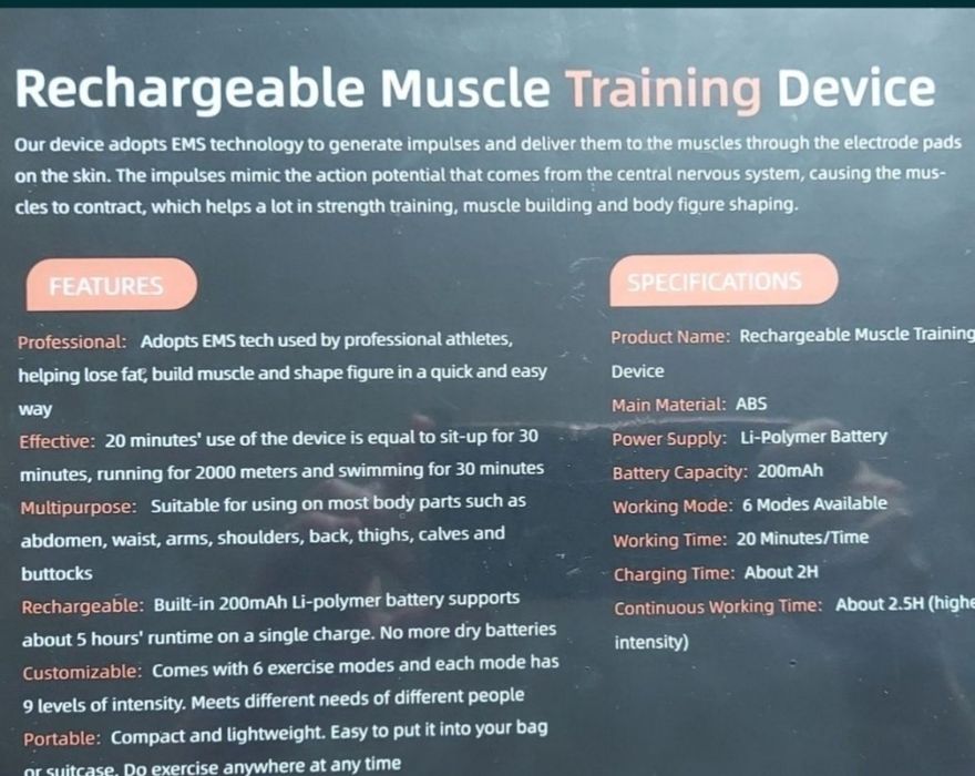 Elektrostymulator mięśni brzucha