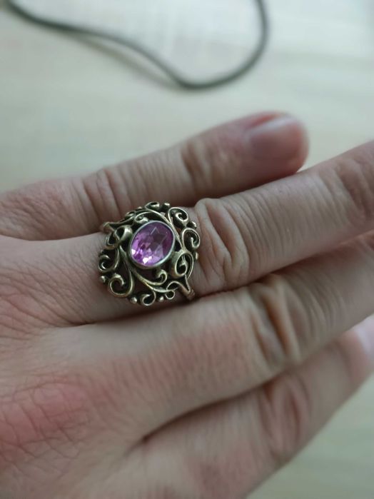 Pierścionek srebrny przedwojenny