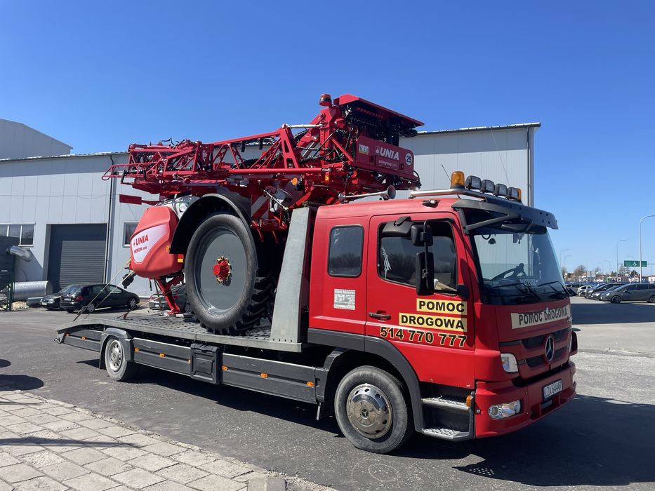 Pomoc drogowa, transport maszyn i urządzeń, holowanie, laweta 24H