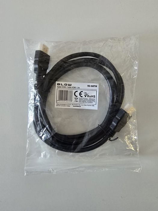 Nowy Kabel HDMI FullHD 4K 1,5 Metra Dekoder Konsola Komputer Laptop