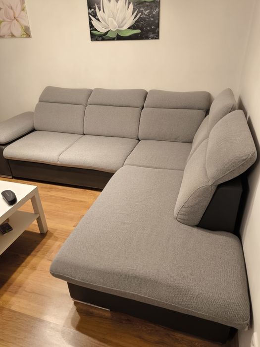 Duży narożnik szary