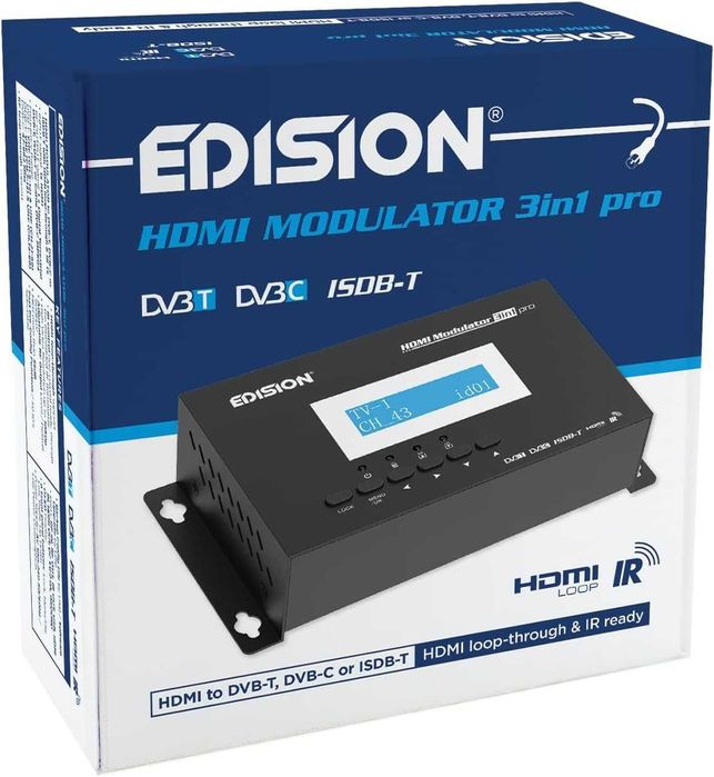 Edision HDMI Modulator 3 in 1 Pro – Novo e Selado – Profissional