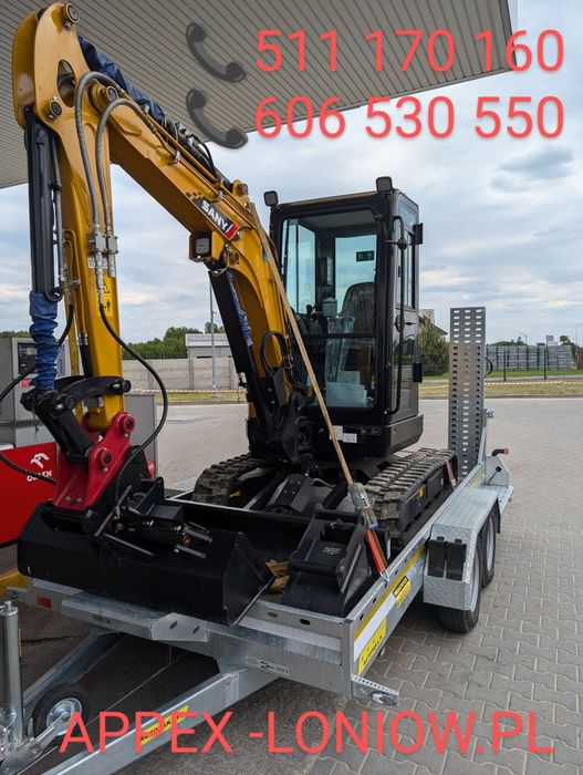 Wynajem minikoparki 3t młot wiertnica