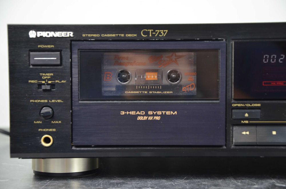 Magnetofon kasetowy Pioneer CT-737 czarny